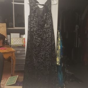 Long Black and Silver Formal dress